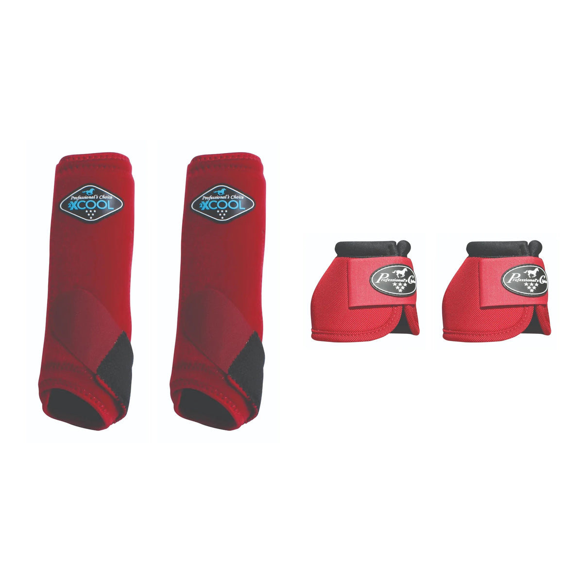 Professional's Choice Horse Trail Protection Bundle — Crimson Red / Large