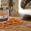 Lifestyle photo of Classic Equine 50 Pack Tail Rubber Bands - Durable Horse Braiding & Banding Bands with Storage Tub
