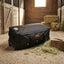 Lifestyle photo of Cashel Rolling Hay Bale Bag – 3-String Capacity with Wheels