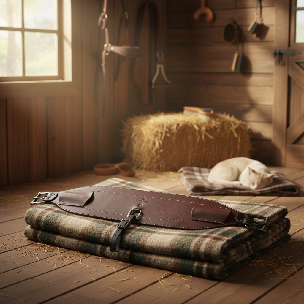 6-Inch Heavy Duty Leather Ranch Flank Cinch for Western Horse Saddles