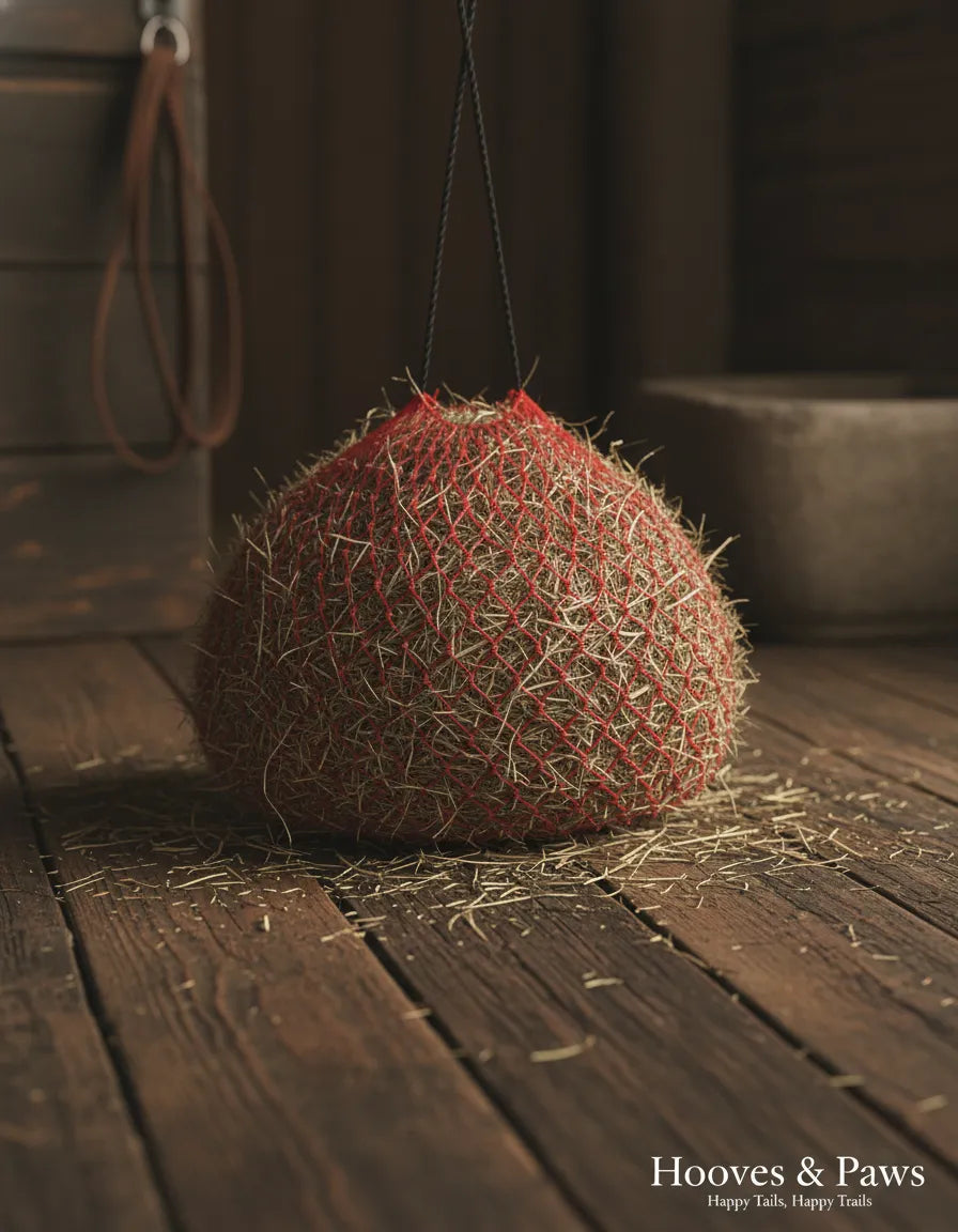 Shires Greedy Feeder Net - Slow Feed Horse Hay Net - 1.25-inch (3cm) Mesh Holes - Durable Nylon Construction