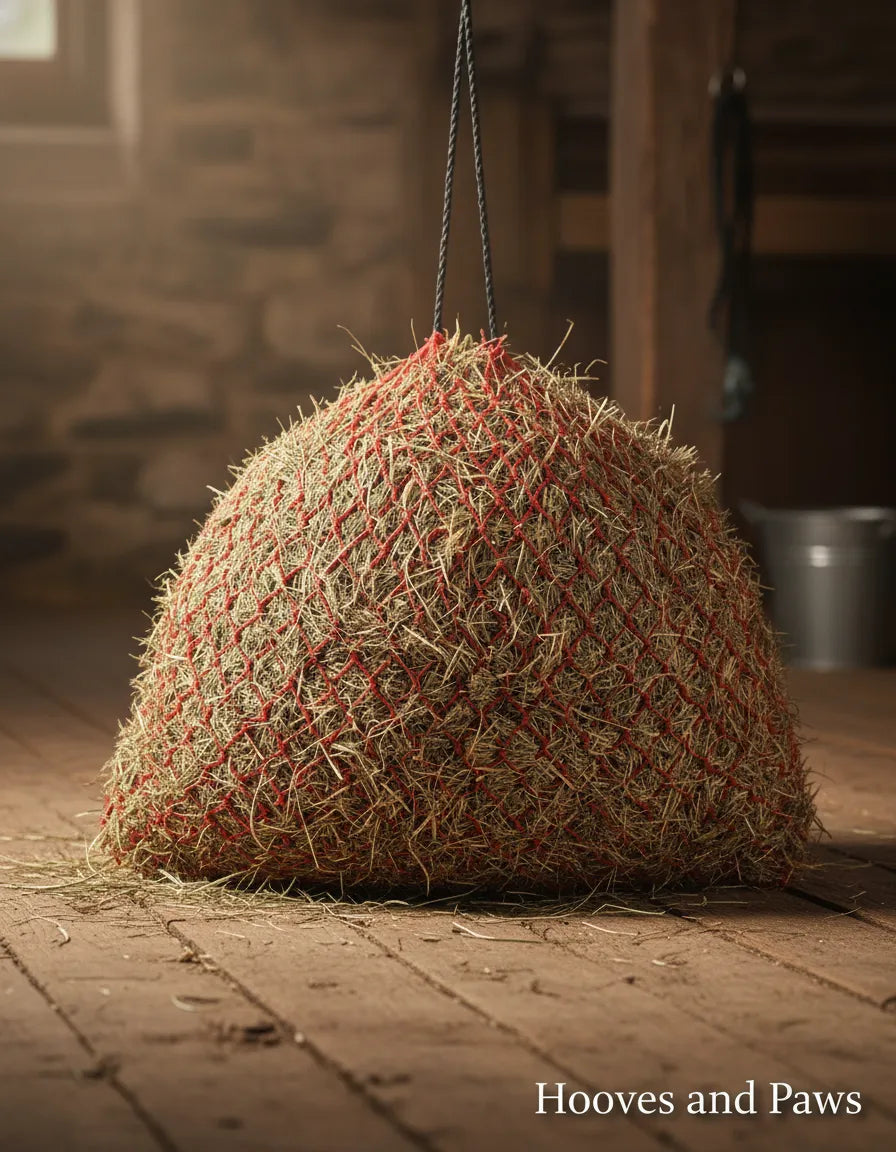 Shires Greedy Feeder Net - Slow Feed Horse Hay Net - 1.25-inch (3cm) Mesh Holes - Durable Nylon Construction