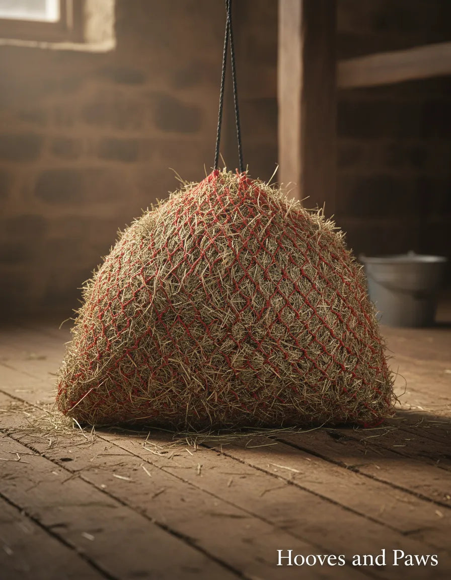 Shires Greedy Feeder Net - Slow Feed Horse Hay Net - 1.25-inch (3cm) Mesh Holes - Durable Nylon Construction