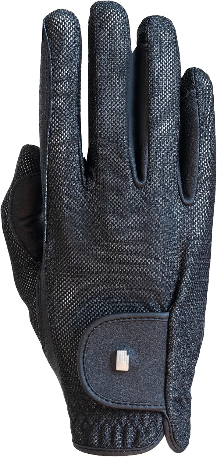 Myler Roeck - Black Riding Gloves ROECK Grip LITE - Hooves and Paws