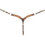 Cashel 2-Inch Two-Tone Leather Western Horse Breast Collar - Contoured Waved Design - Horse Size