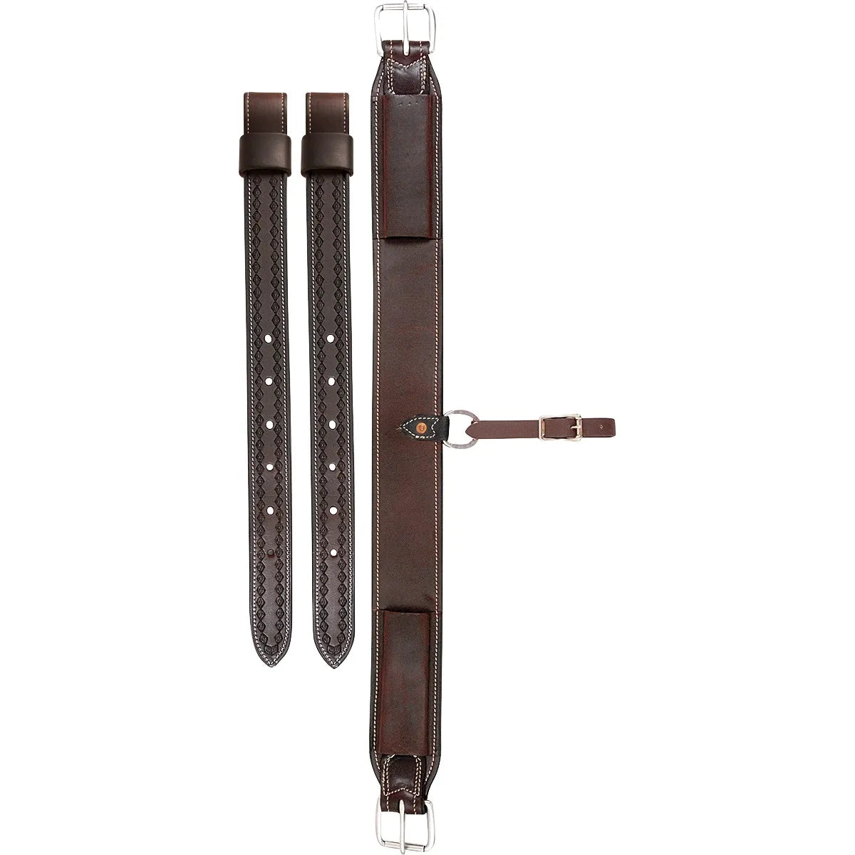 Removable Trail Saddle Flank Cinch Assembly - Western Leather Rear Cinch Set