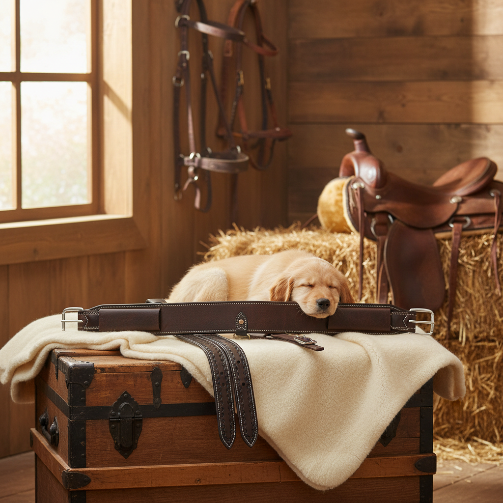 Removable Trail Saddle Flank Cinch Assembly - Western Leather Rear Cinch Set