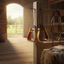 Cashel Monel and Brass Bell-Bottom Western Horse Stirrups - Leather Lined Wood Core - Size 4" Wide