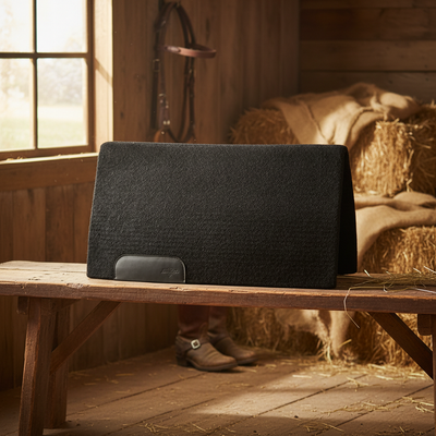 Premium Black Western Horse Show Blanket - 33x38 Equestrian Saddle Pad