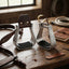 Lifestyle photo of Martin Saddlery Aluminum Engraved Stirrups with Rubber Tread