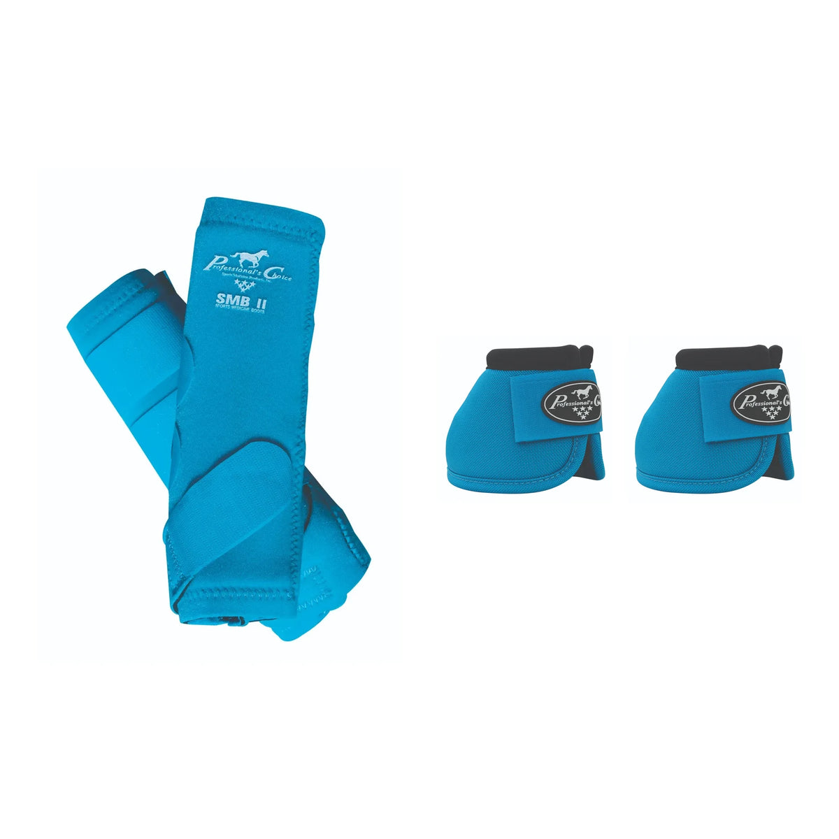 Professional's Choice SMBII & Ballistic Bell Boot Combo — Pacific Blue / Medium