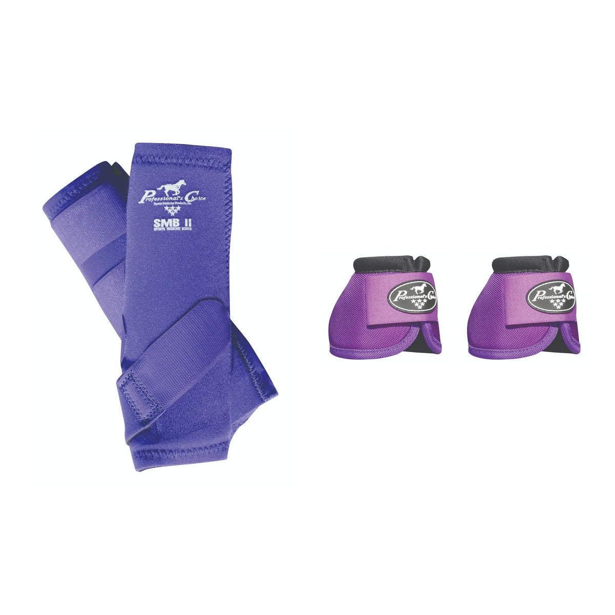 Professional's Choice SMBII & Ballistic Bell Boot Combo — Purple / Medium