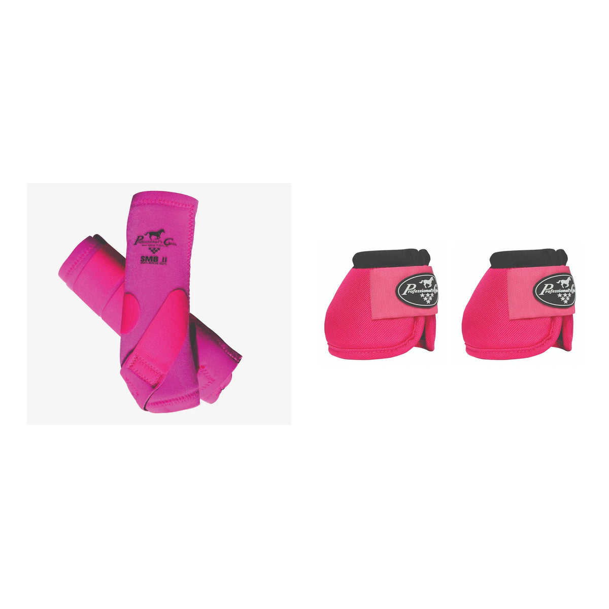 Professional's Choice SMBII & Ballistic Bell Boot Combo — Raspberry / Medium