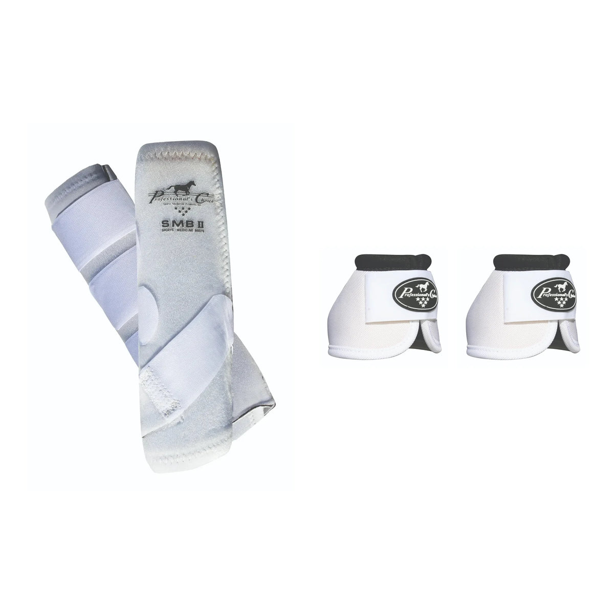 Professional's Choice SMBII & Ballistic Bell Boot Combo — White / Large