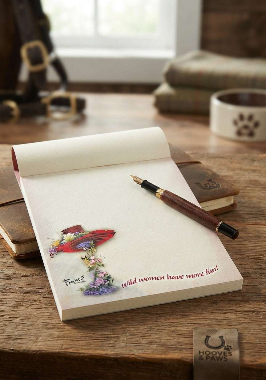 Lifestyle photo of Leanin' Tree Inc Wild Women Inspirational Notepad - 4 1/2" x 5 3/4" - 60 Sheets Recycled Paper Made in USA
