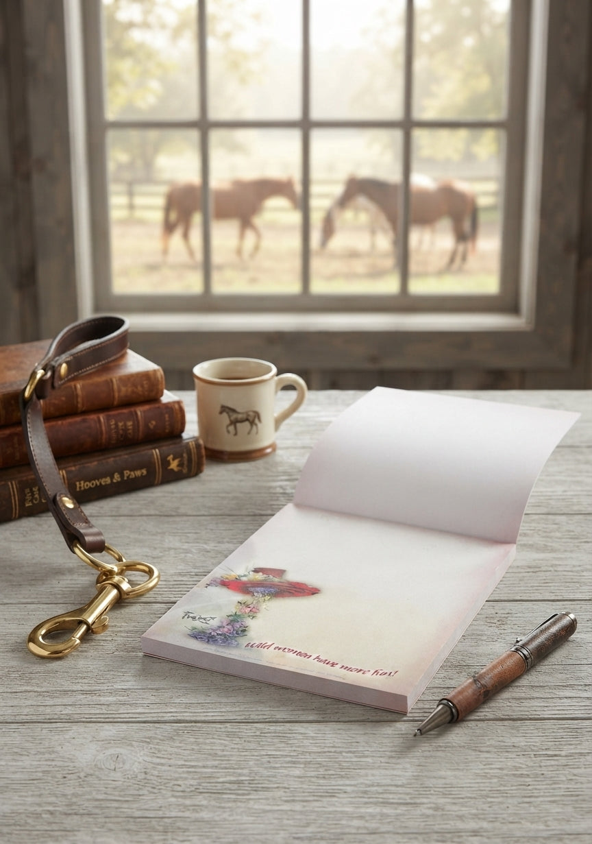 Lifestyle photo of Leanin' Tree Inc Wild Women Inspirational Notepad - 4 1/2" x 5 3/4" - 60 Sheets Recycled Paper Made in USA