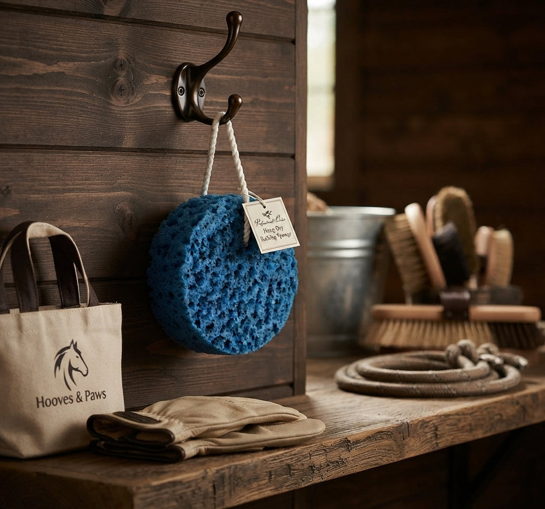 Lifestyle photo of Professional's Choice Sponge On A Rope - Hang-Dry Bathing Sponge