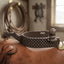 Lifestyle photo of Classic Equine Rasp Spurs - 1-Inch Weighted Band Roper Style Drop Shank Western Performance Horse Spurs