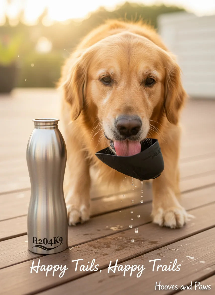 Lovewally Dog Water Bottle - Stainless Steel 2-in-1 Travel Bowl & Leak-Proof Portable Flask