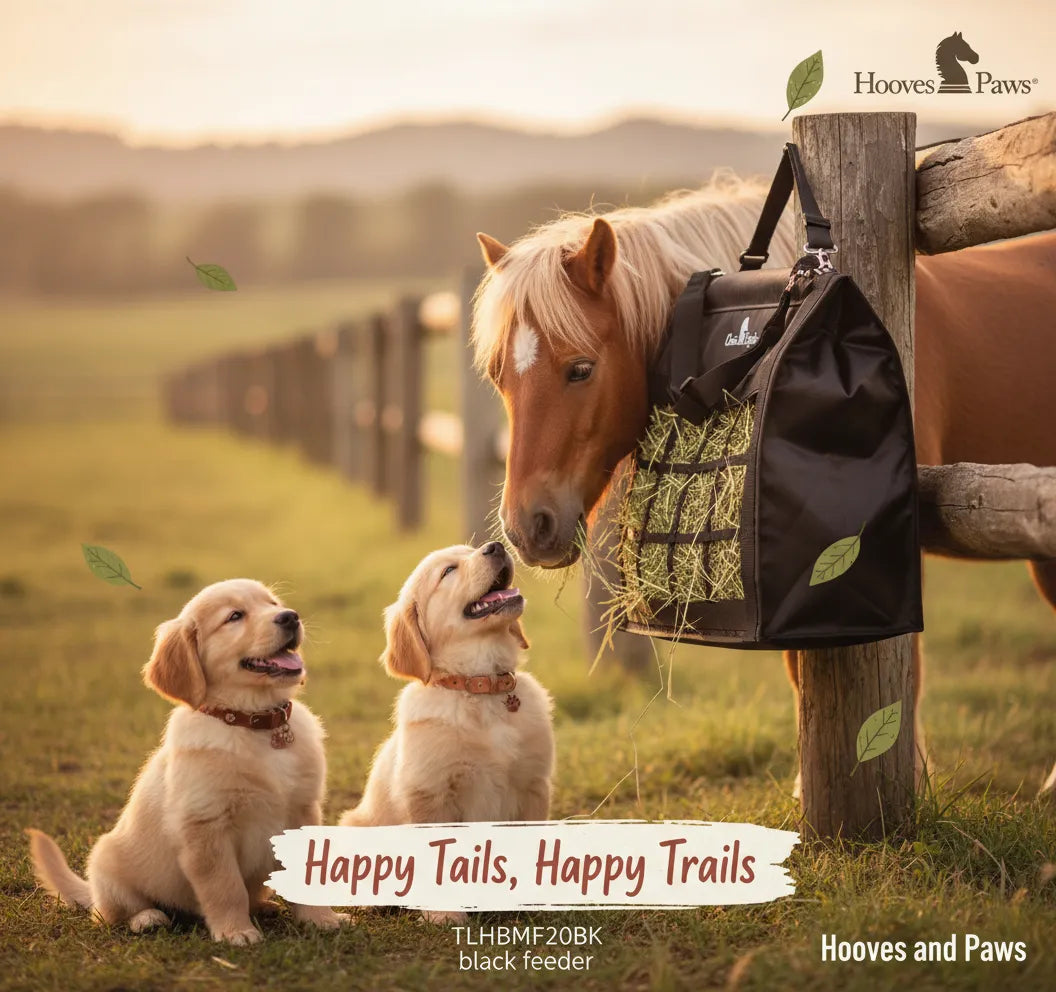 Classic Equine Moderate Feed Hay Bag - Top Load Slow Feeder with Mesh Bottom and Adjustable Straps