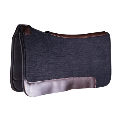 1" Black Felt and Rubber Western Work Saddle Pad