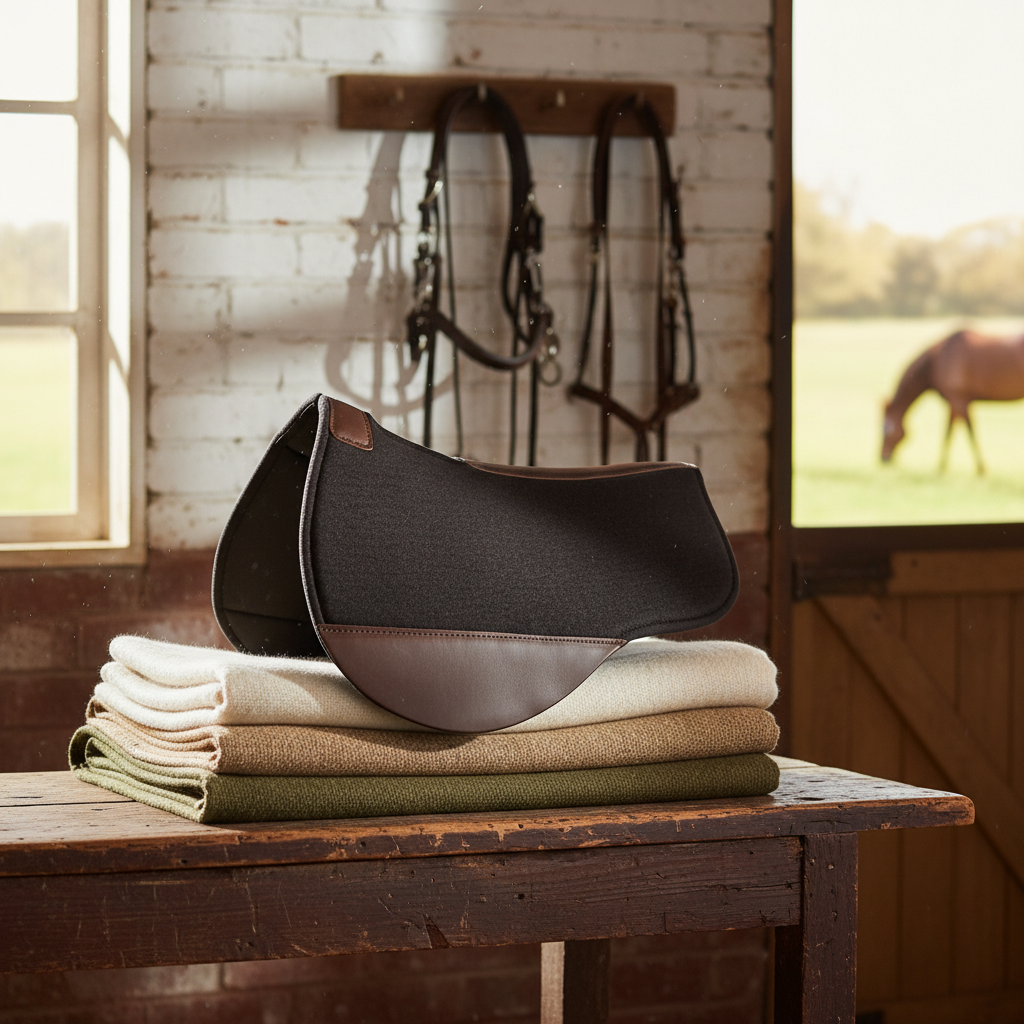 Professional's Choice Round Skirt Western Saddle Pad - Wool Felt & Rubber Non-Slip Contoured - Multiple Sizes