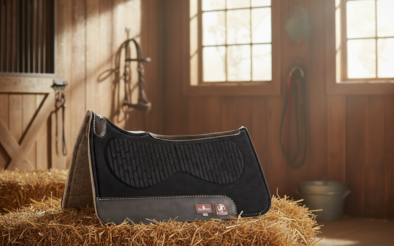 Classic Equine Zone Micro Suede Contoured Western Horse Saddle Pad with Zoombang - 3/4-Inch Felt