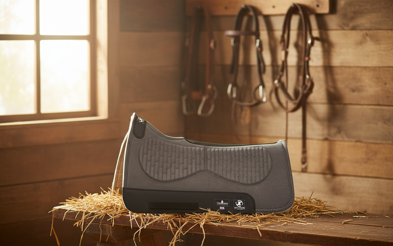 Classic Equine Zone Micro Suede Contoured Western Horse Saddle Pad with Zoombang - 3/4-Inch Felt