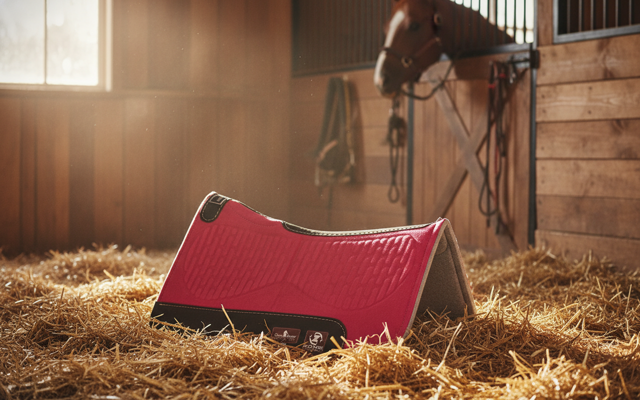 Classic Equine Zone Micro Suede Contoured Western Horse Saddle Pad with Zoombang - 3/4-Inch Felt