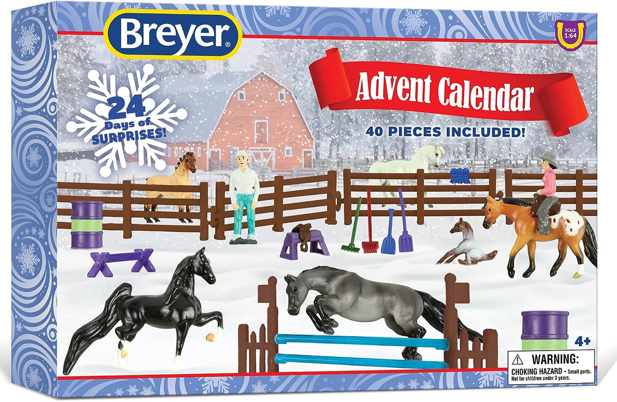 Breyer Horses 2023 Holiday Collection | Advent Calendar - Horse Play Set | 35 Hidden Treasures | 7 Horses, 2 Foals, 1 Unicorn | Model #700728