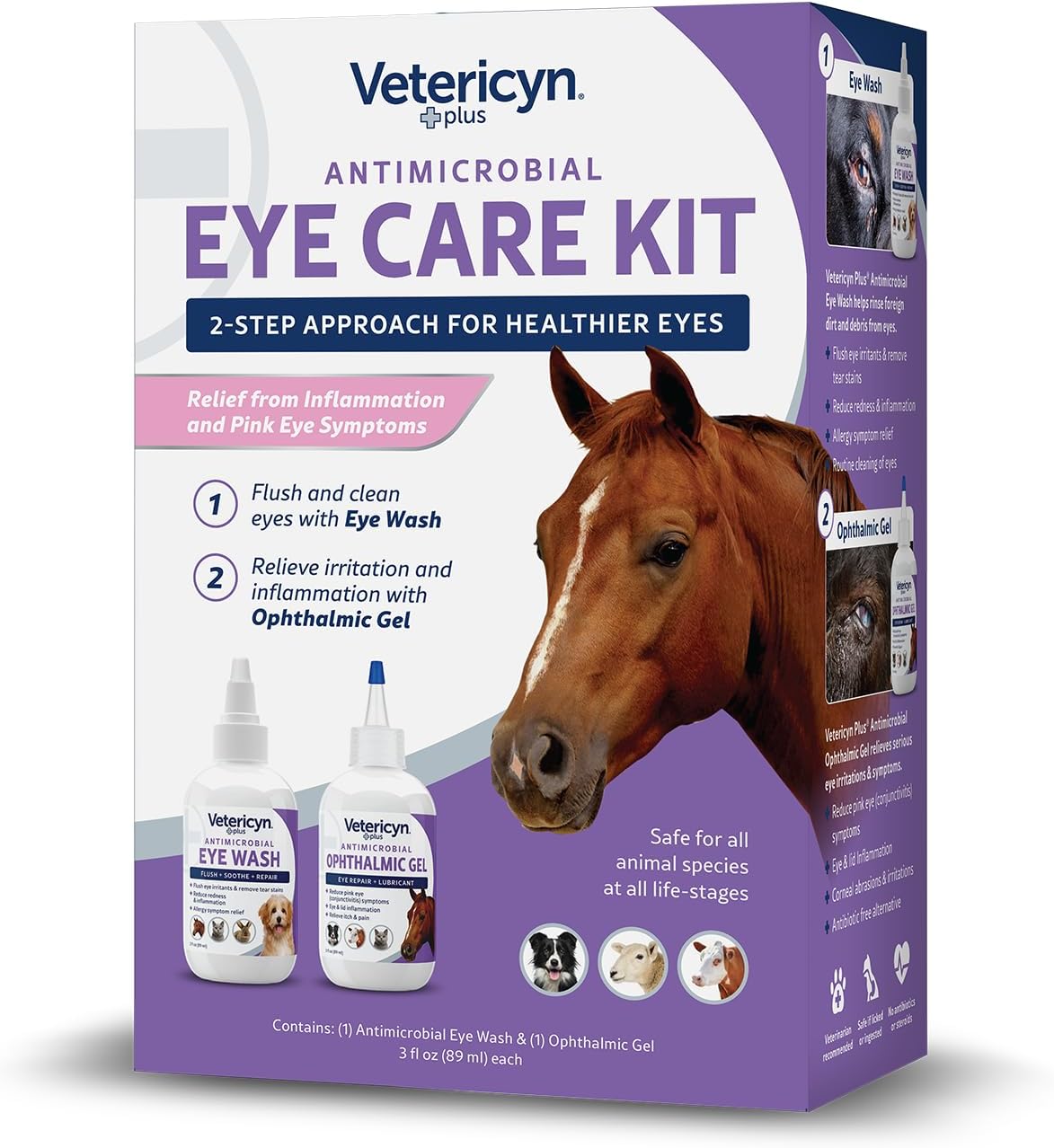 Vetericyn Plus Eye Care Kit, Eye Wash & Ophthalmic Gel