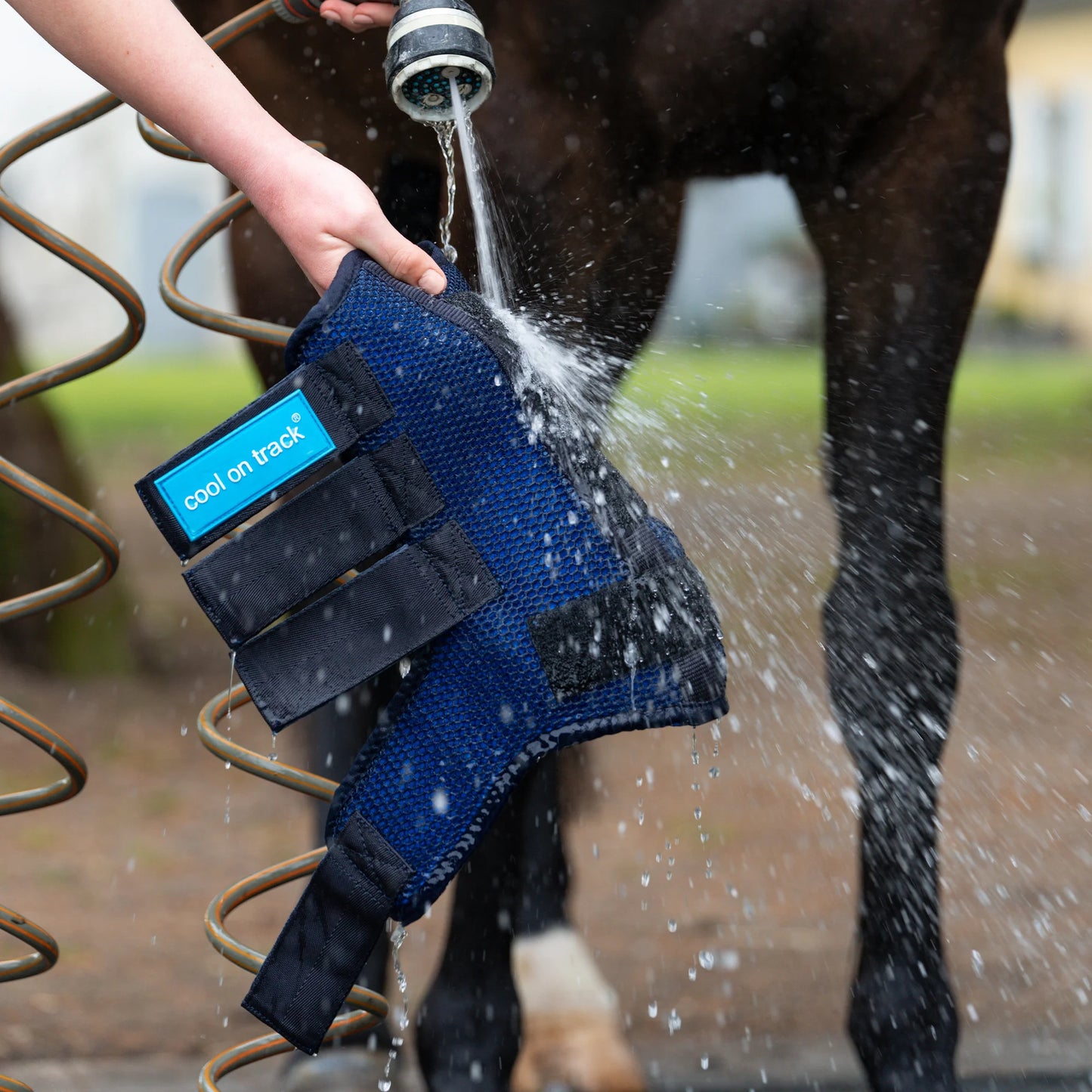 Back On Track Cool on Track Quick Wraps - Therapeutic Cooling Horse Leg Wraps (Pair)