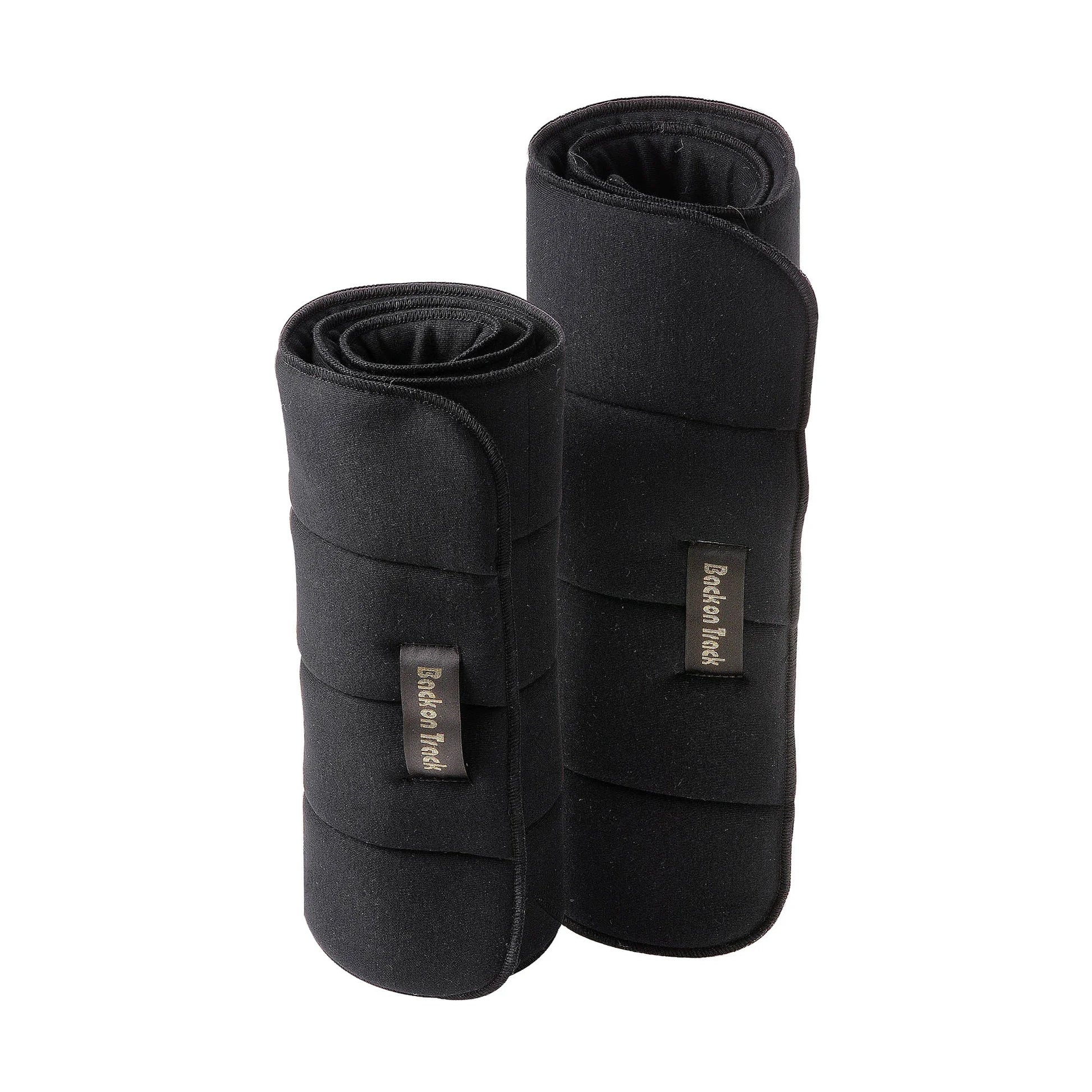 Back On Track No Bow Leg Wraps - Black Welltex Therapeutic Horse Wraps (Pair) - Multiple Sizes