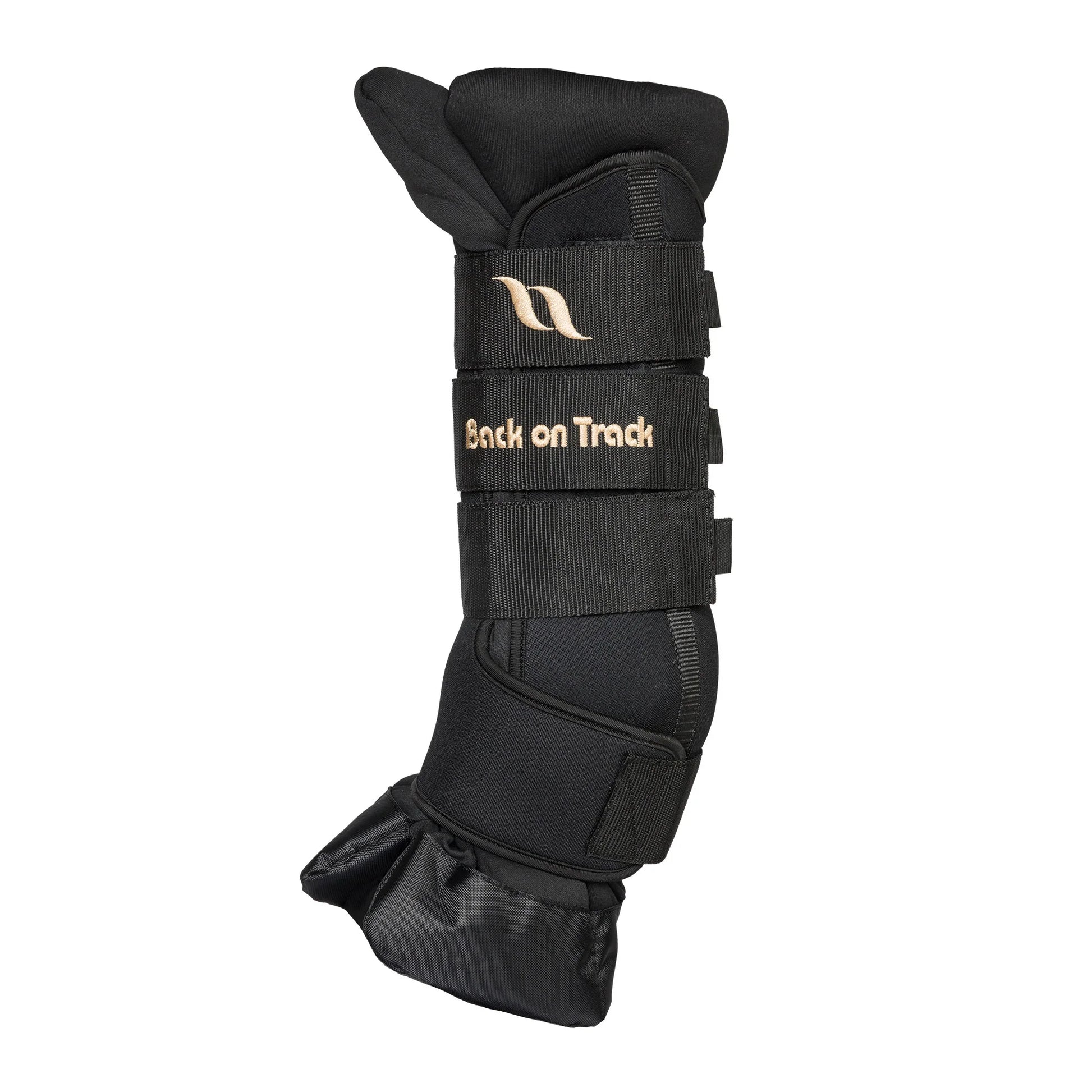 Back On Track Royal Quick Wraps Deluxe - Therapeutic Horse Leg Wraps - Black (Pair)