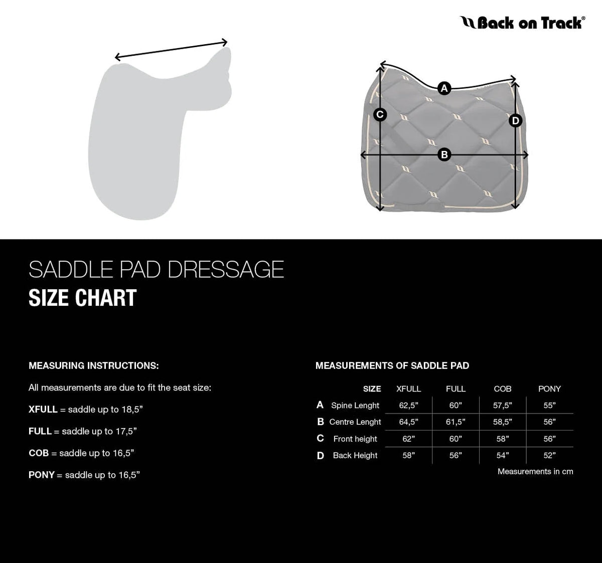 Back On Track Saddle Pad No1 Dressage