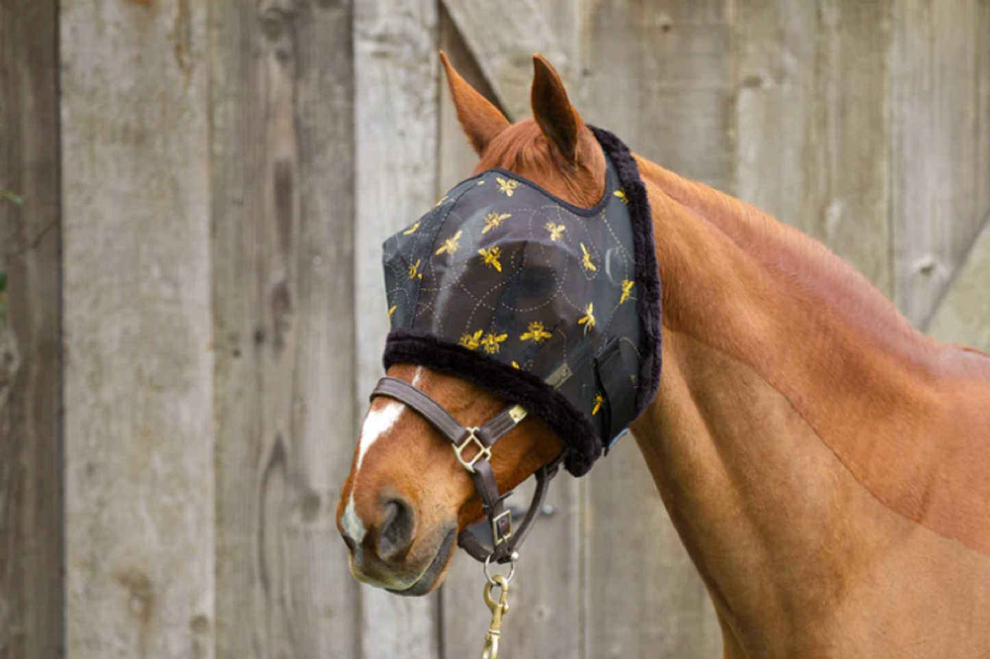 Mackey Standard Fly Mask – 73% UV, Fleece Trim, No Ears