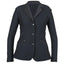 Black blazer with textured pattern on a white background