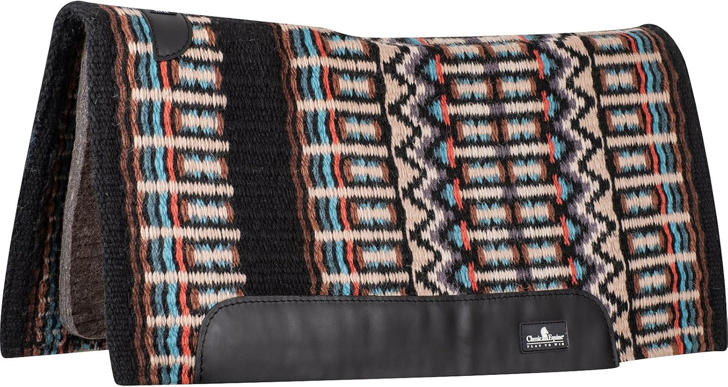 Classic Equine Wool Top Western Saddle Pad - 3/4-inch Orthopedic Felt Bottom