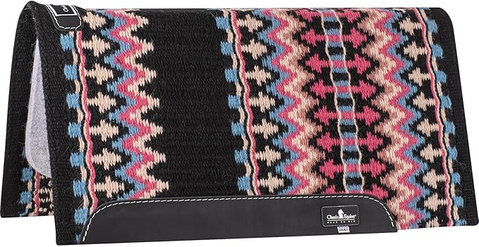 Classic Equine Wool Top Western Saddle Pad - 3/4-inch Orthopedic Felt Bottom