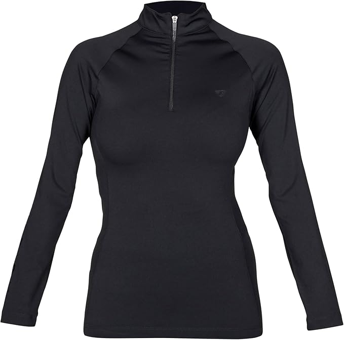 Shires Aubrion Eltar Women’s Long Sleeve Equestrian Base Layer Riding Top - XS - 1/4 Zip Moisture Wicking