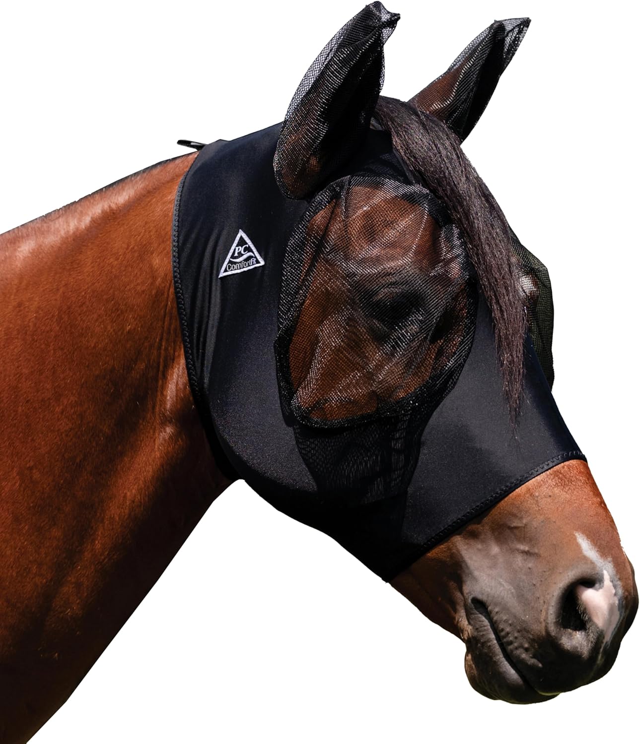 Professional's Choice Comfort Fit Horse Lycra Fly Mask with Ears All Sizes - Hooves and Paws