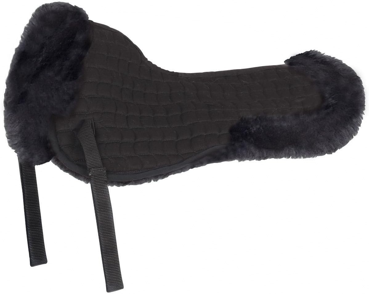 Shires High Wither Fleece Half Pad #88500 - Quilted Synthetic Fleece Pressure-Balancing Horse Saddle Pad