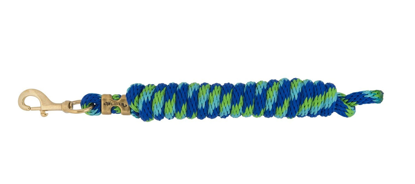 Weaver Leather Equine Performance Lead Rope - 10' x 5/8" Polypropylene with Brass Snap, Burgundy
