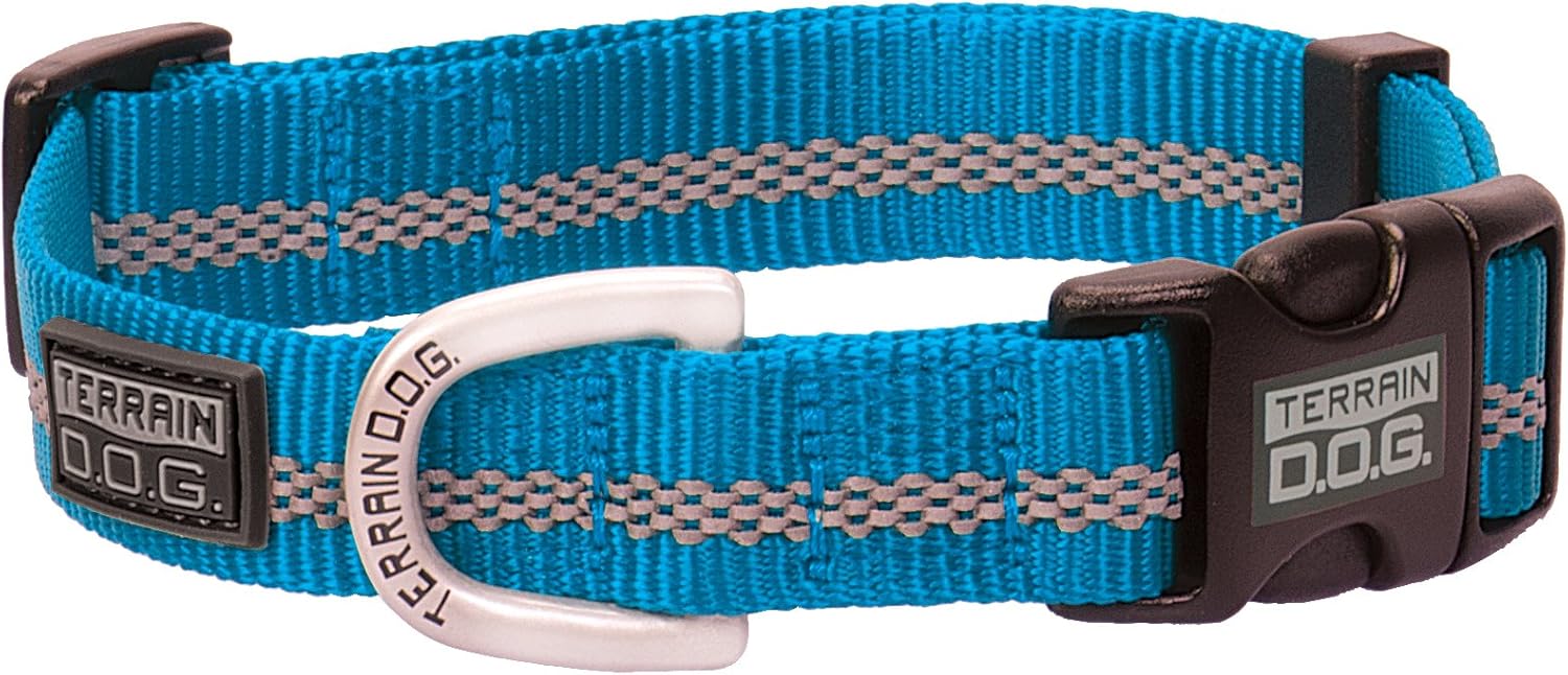 Terrain D.O.G. Reflective Snap - n - Go Collar Blue Bay/Dark Gray 13" - 19" (Sell out) - Hooves and Paws