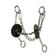 Brittany Pozzi Lifter Bit Series by Professional's Choice, featuring a 5 1/2" low port stainless steel mouthpiece, long leverage shanks, and an adjustable curb chain. This high-performance barrel racing bit includes black rubber bit guards for comfort and protection. Designed for professional horse training and rodeo competition, it provides exceptional lift and collection for better control in the arena.