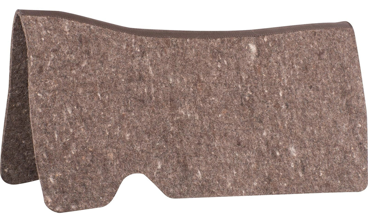Brown horse saddle pad on a white background