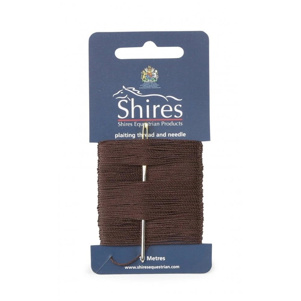 Shires plaiting thread and needle set on a white background