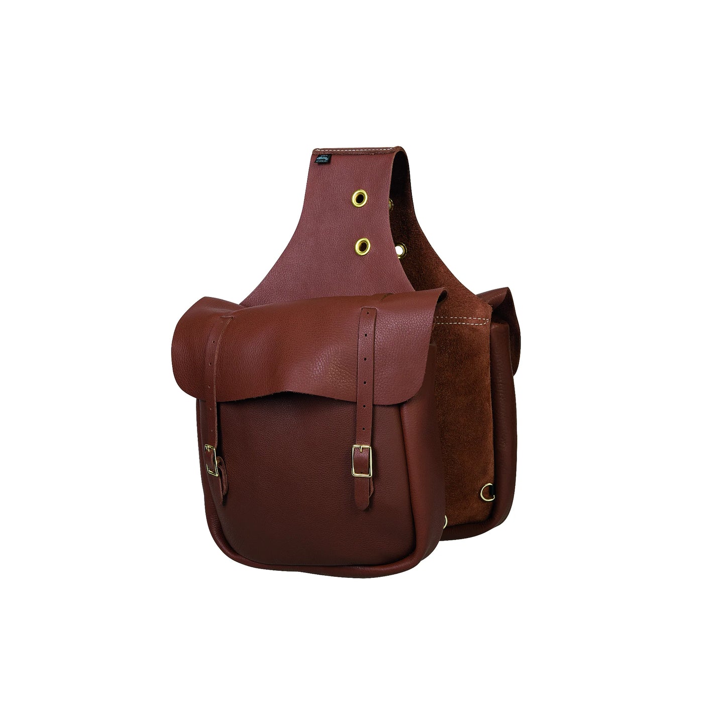 Weaver Top Grain Chap Leather Western Saddle Bag - Extra Wide - Brown - 11" W x 12" L x 4" D