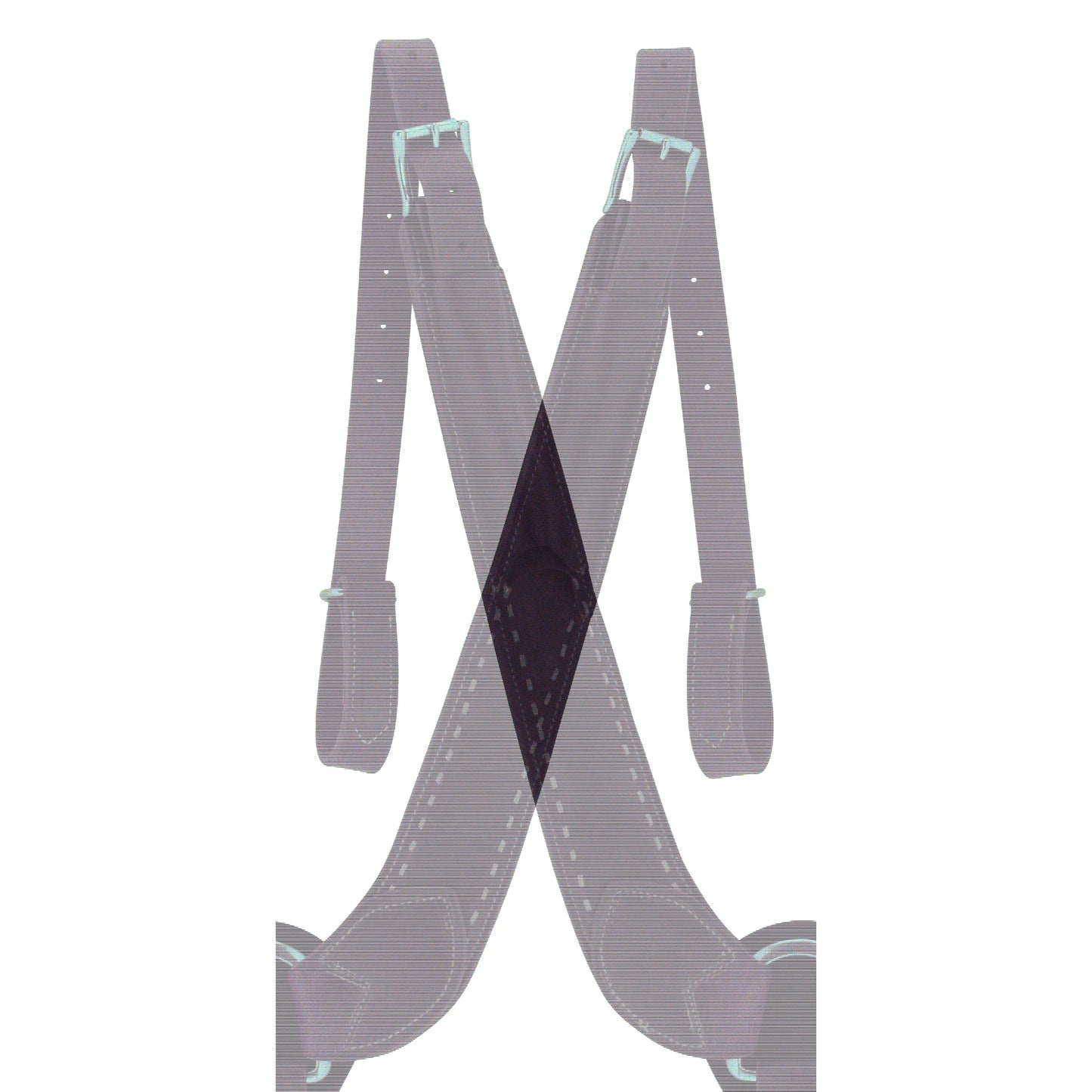 Weaver Buckstitch Dusk Roughout Pulling Breast Collar - Hermann Oak Russet Leather - Average Horse
