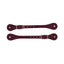 Pair of Burgundy Weaver Leather Spur Straps for adults, featuring durable premium leather and adjustable silver buckles. These stylish Western spur straps are designed for long-lasting equestrian use, offering a secure fit and classic deep red aesthetic. Perfect for western riders looking for high-quality, dependable horse tack and riding accessories.